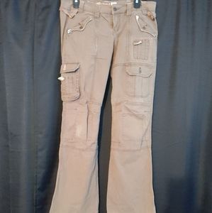 Vintage flare leg cargo jeans